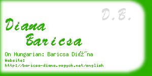 diana baricsa business card